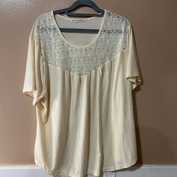 Jon & Anna Cream Lace Women's Blouse - Picture 1 of 2
